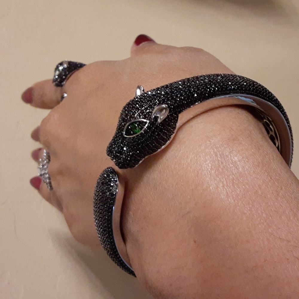 PRICE IS FIRM. 925 Genuine Russian Diopside and Genuine Black Spinel, Cat. - Picture 9 of 17
